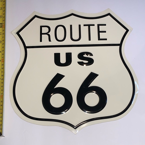 Rare Vintage Route 66 Metal Sign - Iconic Collectible Classic Memorabilia - Picture 3 of 6